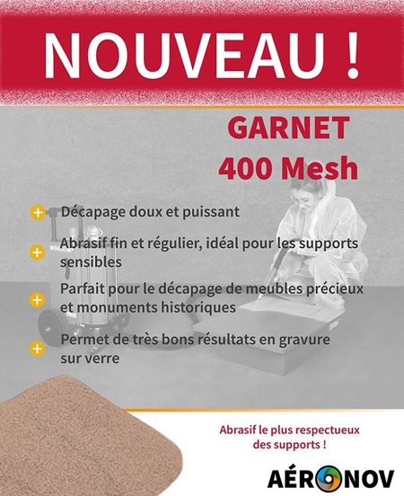 GARNET 400 Mesh Abrasif de Décapage des Supports Fragiles