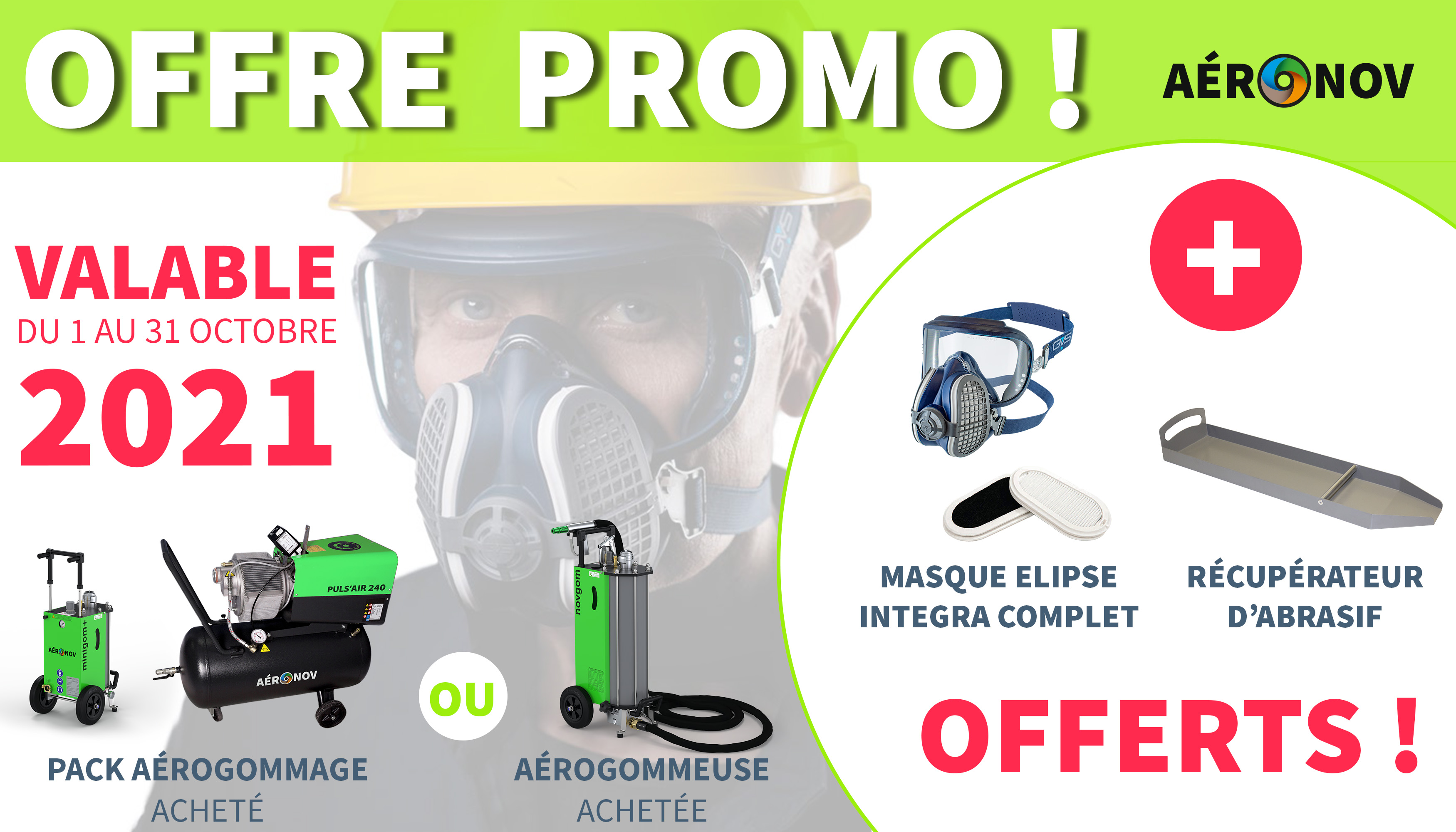 Offre promotionnelle pour l'achat d'un pack aérogommage