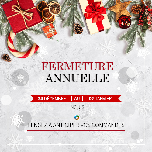Fermeture de fin d'année AERO-NOV, pensez à anticiper vos commandes !