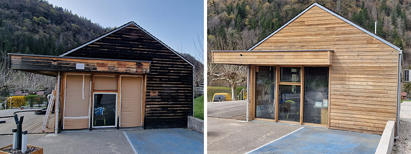 Décapez votre chalet en bois avec l'aérogommage