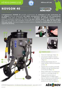 Aerogommmeuse pour les grandes surfaces Novgom 40