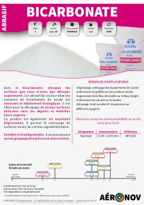 Abrasif bicarbonate de soude d'arogommage - Aero-Nov