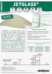 Abrasif JetGlass pour dcapage avec arogommeuse