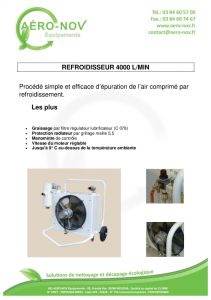 Refroidisseur d'air pneumatique 2000 et 4000 l